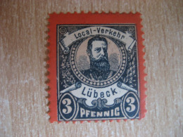 LUBECK 1888 Local-Verkehr Kaiser Friedrich II 10 Pf Michel A6 Privat Private Local Stamp GERMANY - Privatpost