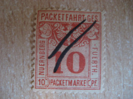 NURNBERG 1896 Packetfahrt 10 Pf Michel B2 Privat Private Local Stamp GERMANY - Private & Lokale Post