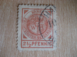 BRESLAU 1894 Hansa 2 1/2 Pf Michel E9 Privat Private Local Stamp GERMANY Slight Faults - Private & Lokale Post