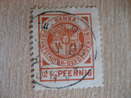 BRESLAU 1894 Hansa 2 1/2 Pf Michel E9 Cancel 1895 Privat Private Local Stamp GERMANY Slight Faults - Privatpost