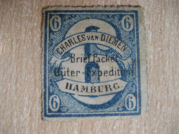 HAMBURG 1864 Charles Van Diemen Michel B5 6 Sch Privat Private Local Stamp GERMANY Slight Faults - Privatpost