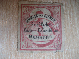 HAMBURG 1864 Charles Van Diemen Michel B3 3 Sch Privat Private Local Stamp GERMANY Slight Faults - Private & Lokale Post