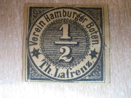HAMBURG 1863 Th. Lafrenz Michel A12 Boten Marken Privat Private Local Stamp GERMANY Slight Faults - Postes Privées & Locales