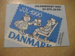 DENMARK 1990 Cat Julemaerket Booklet Christmas 24 Poster Stamp Vignette (3 Sheet X 8 Label) - Booklets