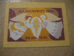 DENMARK 1988 Julemaerket Booklet Christmas 24 Poster Stamp Vignette (3 Sheet X 8 Label) - Markenheftchen
