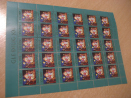 FAROE ISLANDS 1987 Religion Merry Christmas Sheet Bloc 30 Poster Stamp Vignette DENMARK Label - Islas Faeroes