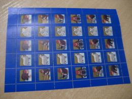 FAROE ISLANDS 1989 Sheep Rabbit Merry Christmas Sheet Bloc 30 Poster Stamp Vignette DENMARK Label - Färöer Inseln