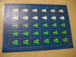 FAROE ISLANDS 1990 Tree Merry Christmas Sheet Bloc 30 Poster Stamp Vignette DENMARK Label - Färöer Inseln