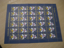 FAROE ISLANDS 1976 Flag Merry Christmas Sheet Bloc 30 Poster Stamp Vignette DENMARK Label Children Aid - Faeroër