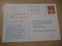 ASCHAFFENBURG 1983 To Frankfurt Industry Bridge Cancel Card GERMANY - Cartas & Documentos