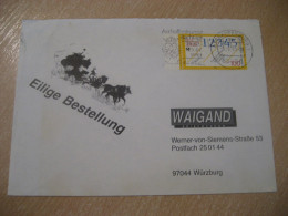 ASCHAFFENBURG 1993 To Wurzburg Bachtage Cancel Stage Coach Stagecoach Cover GERMANY - Cartas & Documentos