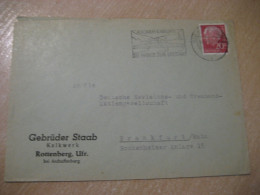 ASCHAFFENBURG 1957 To Frankfurt The Gate To The Spessart Bridge Cancel Cover GERMANY - Lettres & Documents