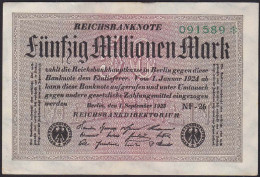 Reichsbanknote - 50 Millionen Mark 1923 Ro 108k XF (2) FZ: NF 6er Stern  (13316 - Other & Unclassified