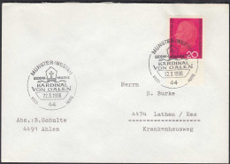 Münster Westfalen  22.3.1966 Ersttag FDC Kardinal Von Galen   (87129 - Autres & Non Classés