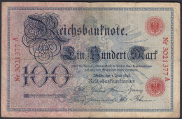 Reichsbanknote 100 Mark 1898 Ro 17 Pick 20 UDR B Serie A - F (4)     (28283 - Sonstige & Ohne Zuordnung