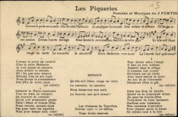 Chanson CPA Les Piqueries, J. Furtin - Trachten