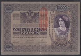 Österreich - Austria 10000 10.000 Kronen 1918/9 Pick 64 Aufdruck Senkrecht F (4) - Austria