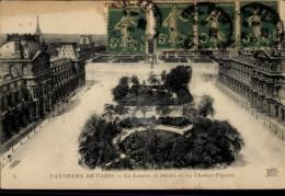 CPA Paris I Louvre, Le Louvre, Le Jardin Et Les Champs Elysees - Other & Unclassified