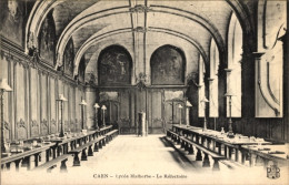 CPA Caen Calvados, Lycée Malherbe, Refektorium, Innenansicht - Autres & Non Classés