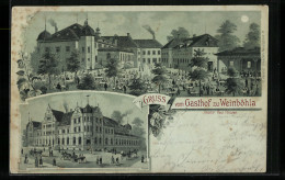 Lithographie Weinböhla, Ansichten Des Gasthofes Von Paul Förster  - Weinböhla