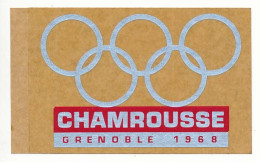 Autocollant  X° Jeux Olympiques D'Hiver De GRENOBLE 1968 Olympic Games 68 CHAMROUSSE - Sonstige & Ohne Zuordnung