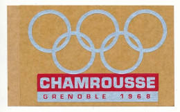 Autocollant  X° Jeux Olympiques D'Hiver De GRENOBLE 1968 Olympic Games 68 CHAMROUSSE - Autres & Non Classés