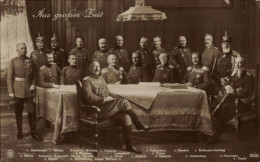 CPA Aus Großer Zeit, Kaiser Wilhelm II., Prinzen, Generalstab, Hindenburg, Ludendorff - Familles Royales