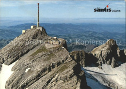 11703156 Saentis AR Mit Berggasth?usern Observatorium Bergstation Fliegeraufnahm - Sonstige & Ohne Zuordnung