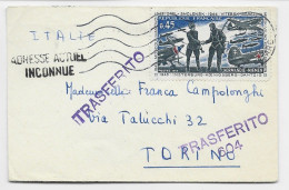 FRANCE 45C NORMANDIE NIEMENN SEUL MIGNONNETTE PARIS 1970 POUR TORINO ITALIE + TRASFERITO 604 - 1961-....