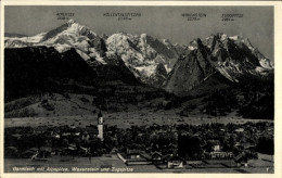 CPA Garmisch Partenkirchen In Oberbayern, Panorama, Alpsitze, Waxenstein, Zugspitze - Sonstige & Ohne Zuordnung