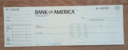 Peru Bank Check , Bank Of America , Branch Lima - Pérou