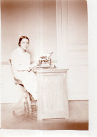 Photo Vintage Paris Snap Shop - Machine à écrire Secretaire - Professions