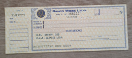 Peru Bank Check , Banco Wiese Ltdo , Chiclayo , Rare - Peru