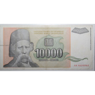 YOUGOSLAVIE - PICK 129 - 10.000 DINARA 1993 - TB+ - Jugoslawien