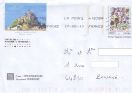 PAP TSC Monum - Timbre Enluminure - Mont Saint Michel En Normandie - Manche 50 - Oblitéré - PAP:  Varia (1995-...)