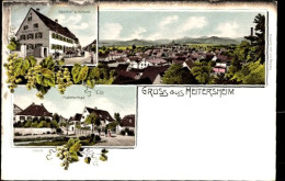 Lithographie Heitersheim Im Schwarzwald, Gasthof Zum Kreuz, Totalansicht - Other & Unclassified