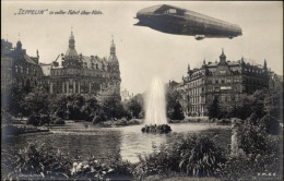 CPA Köln Am Rhein, Luftschiff Zeppelin über Der Stadt - Andere & Zonder Classificatie