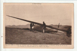 CP 63 Vol A Voile De La Banne D'Ordanche Planeur Avia 40f Au Depart A L'horizon Le Puy De Dôme - La Bourboule