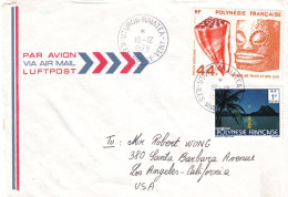 Polynésie - Poste Aerienne N° 146 Sur Lettre (ouverte Sur 2 Cotés) - Brieven En Documenten