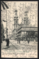AK Mainz, Peterskirche Mit Gendarmeriekaserne Im Festschmuck, Besuch D. Grossh. Paares 1905  - Mainz