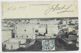 MAROC 5C BLANC AU RECTO CARTE CASABLANCA 1909 C. PERLE - 1877-1920: Période Semi Moderne