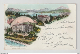 LUCERNE:  HOTEL  DE  L' EUROPE  -  TIMBRE  ENLEVE' -  " AMBULANT"  -  POUR  L' ITALIE  -  FP - Hoteles & Restaurantes