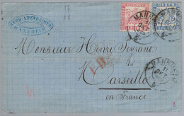 1867 Germany Baden 3Kr And 6Kr Entire To France - Autres & Non Classés