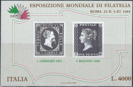 Italia 1985 Esposizione Mondiale Di Filatelia 3 Foglietti Nuovi Perfetti - Blocchi & Foglietti