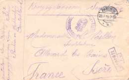 French Prisoner Of War Cover From Germany, Kriegsgefangenenlager Parchim Posted Parchim 23.7.1915. Postal Weight Approx - Militaria
