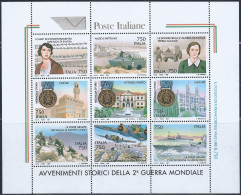 Italia 1995 Avvenimenti Storici Della 2^ Guerra Mondiale Foglietto Nuovo Perfetto - Blocks & Sheetlets