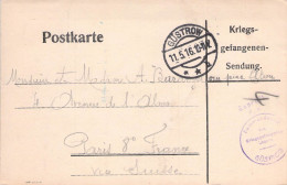 French Prisoner Of War Card From Germany, Kriegsgefangenenlager Güstrow Posted Güstrow 11.5.1916. Postal Weight Approx 4 - Militares