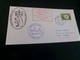 BELLE ENVELOPPE "THALA DAN ..J.LAURITZEN LINES "..CACHET SCORESBYSUND 28-8-1982 - Cartas & Documentos