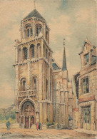 86 Vienne Poitiers Eglise Ste Radegonde Aquarelle De Barday - Poitiers