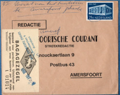 Netherlands 1969 Busbrief Ermelo - Amsersfoort Per VAD Met Bagagezegel Voor Persbrieven - Cartas & Documentos